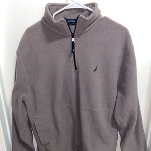 Gray Fleece Náutica 1/4 zip sweater